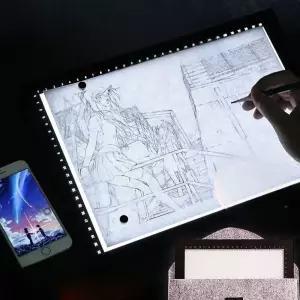 라이트박스 A3 A2 드로잉 밝기조절 자석 테이블 고정식 패드