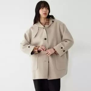 STUDIO TOMBOY 핸드메이드 후드 울혼방 하프코트(9175411981AR)