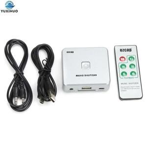 EZCAP241 음악 디지타이저 오디오 캡처 녹음기 박스 오래된 아날로그 변환 MP3 지지대 USB 드라이브 OR SD