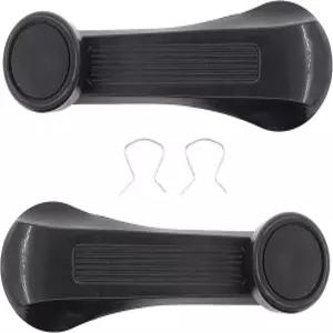 1984-2000 혼다 시빅을 위한 ApplianPar 2Pcs 블랙 카 윈도우 와인더 크랭크 도어 핸들 수동 레귤레이터