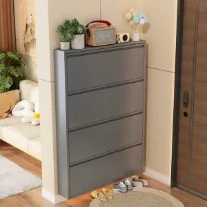 슬림 장 12cm 현관 초박형 2단 3단 화이트 폭좁은 원목