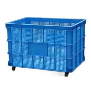 바퀴달린 대형 이사박스 상자 짐수레 플라스틱 화물 물류박스