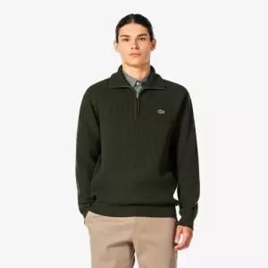 매장정품 LACOSTE 라코스테 남성 립조직 반집업 풀오버 AH401E-55N_L7A 850673