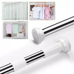 압축봉 70-120cm 스프링 옷걸이 샤워 커튼 행거 건조대 커텐 강력 헹거 빨래대 커튼봉 옷장 길이절 걸이