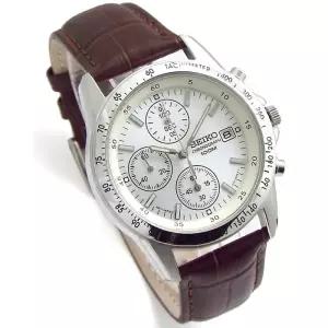 세이코 남성 가죽 손목시계 메탈여분 포함 세트 SND363P1