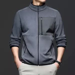 윈터솔져 남자 데일리룩 간절기 가디건 집업 폴라폴리스 후드 가을 겨울 긴팔 차이나넥 보온 트렌드 KUK4