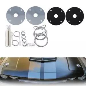 본넷덕트 차량용 플러시 후드 래치 핀 키트 레이싱 엔진 잠금 보넷 2개