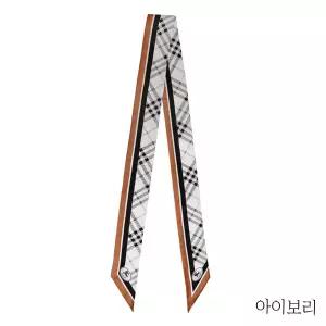 버버리 스키니 체크 실크 스카프