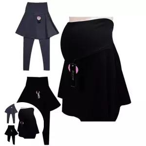 겨울레깅스 (스킨센스)기모 임부 복대형 플레어 치마 레깅스