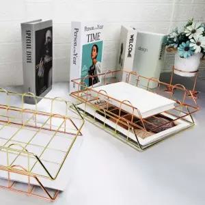 로즈골드 서류 트레이