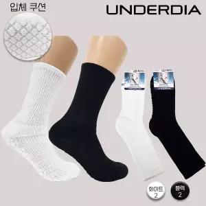 언더디아 UNW008 한국생산 여성 입체쿠션 에어스포츠 장목양말 4종