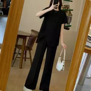 글샵 잔골지 트임 투피스세트 와이드팬츠 트레이닝복 여성실내복