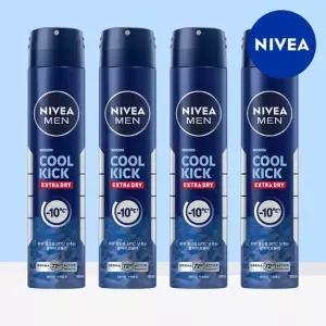 맨 데오드란트 스프레이 쿨 킥 200ml 4개