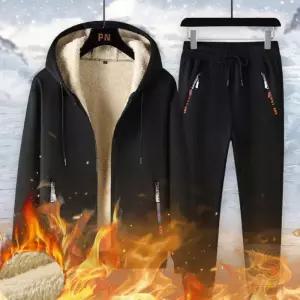 남자 겨울 트레이닝복 겨울 츄리닝 세트 학생 체육복 따뜻한 바지