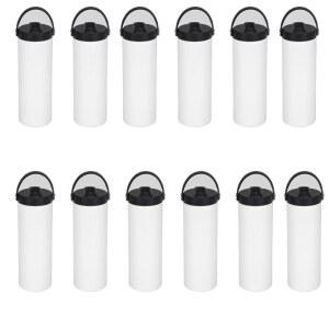 호환 20온스 승화 블랭크 보온병 빨대 컵 이중벽 스테인리스 스틸 보온컵 휴대용 진공 플라스크 스트레이트 텀블러 머그