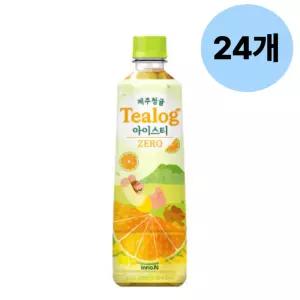 티로그 제주청귤맛 제로 아이스티 녹차 500ml 24개 BNS
