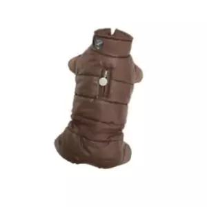 애견 패딩 오버롤 아우터 브라운 색상 강아지 잠바 의류 (WFK6BFG)
