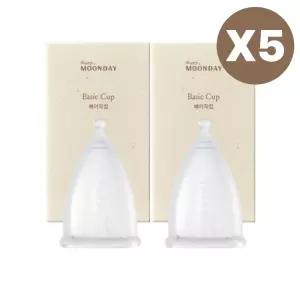 해피문데이 베이직컵 생리컵 안심 미디엄+미디엄 5set BNS