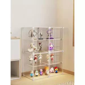 레고장 피규어 진열장 아크릴 투명 진열대 2열 4단 높이 20-40cm