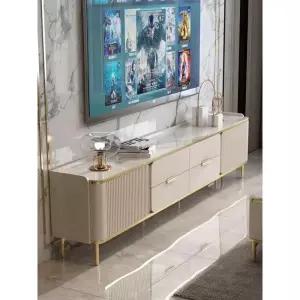 현관 콘솔장식장 모던 통로 복도장 수납장 ST0224 2.4m 원목 골드 다리 완제품 조립