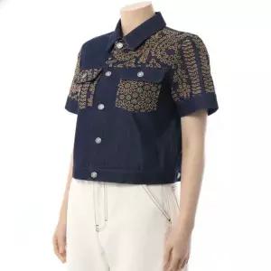 [디올]코튼 데님 플라워 자수 자켓 322V27M3178 5854 822284