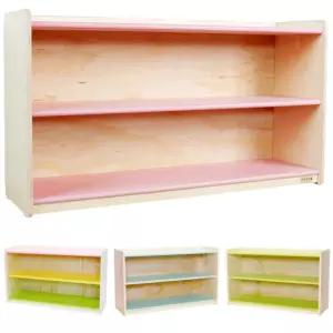 원목 2단 교구장 나무 책장 이단 수납장 책꽂이 오픈 선반 신발장 유치원 어린이집 가구