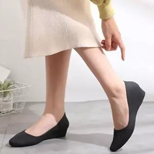 패션방수화 여성 방수효과 3CM 미들힐 셔링 디테일 아쿠아 구두