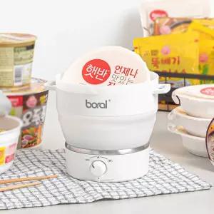 BL컴퍼니 여행용 접이식 전기포트 실리콘 휴대용 자취 캠핑 햇반 라면 멀티포트 멀티쿠커 커피 분유