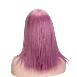 인모염색가발 파티 패션 애니 코스프레 전체가발 핑크 (WFJ6Z1Z)
