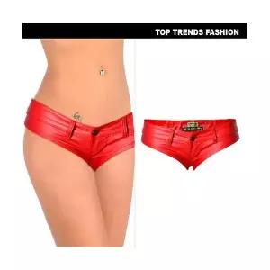 여자 청반바지 원템4 클럽 PU페이크포켓 코팅 데님 스판 핫팬츠