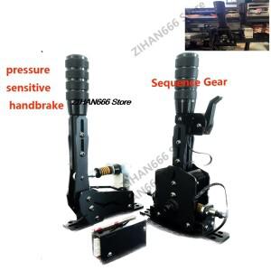 [호환품]PC USB 레이싱 게임 시퀀셜 시프터 H 기어 핸드브레이크 SIM (쓰러스트마스터/로지텍 호환/시마직/