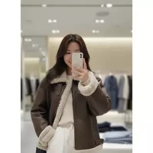 [롯데백화점]SOUP 페이크레더 오버핏무스탕 SBBMU81