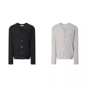 매장정품 HAZZYS 헤지스 [25FW] [2컬러 택1] 소프트울 솔리드 배색 브이넥 가디건 (HZSW5D202) 830003
