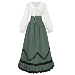 CR 롤코스 빅토리아 시대 드레스 여성 르네상스 에드워드 의상 빈티지 1800년대