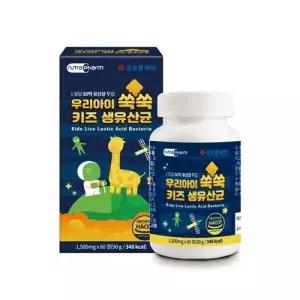 아이 장 루틴 시작_코오롱제약 우리아이 쑥쑥 키즈 생유산균 1,500mg 60정_요구르트맛