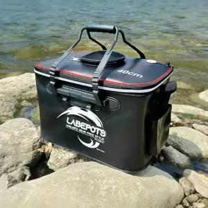 셀링프리 살림통 대형 40형 블랙 휴대용낚시가방 낚시고기통