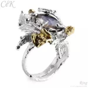 클루아조네코리아 은반지 오팔 진주 실버 핸드메이드 CeK R8106