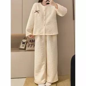 [하프클럽/카라]KARRA 하트퍼즐파자마블라우스+팬츠SET_A5W0244