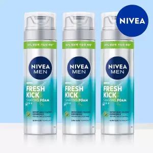 니베아 맨 프레시 킥 쉐이빙폼 200ml 3개