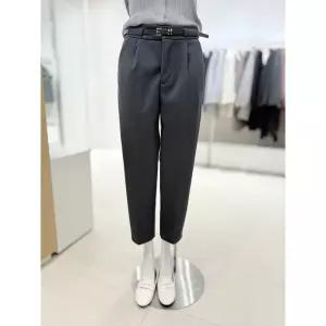 [롯데백화점]SOUP 벨트세트 뒷밴딩 원턱슬랙스  SBCLP302