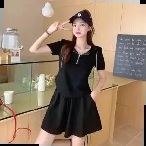 반집업후드티 H라인 치마 바지 반집업 트레이닝 아노락 세트 1P