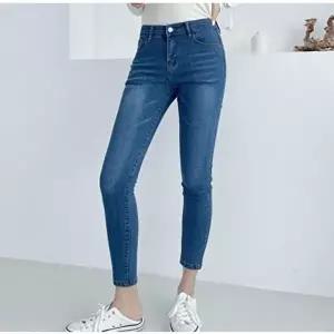 빅사이즈 여성 추천 스키니진 1P 꾸안꾸 스판 워싱 데 (KYR-WFH5TX7)