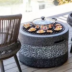 스톤 화로대 프리미엄 캠핑 불멍 화롯대 실내 야외 바베큐 그릴 스토브 (WFJ6ZNE)