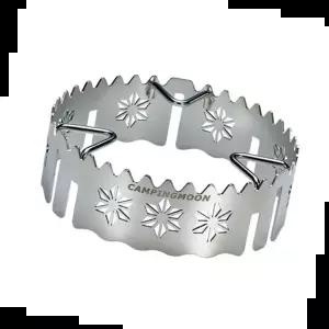 캠핑바람막이 캠핑문 야외 스토브 원형 눈꽃 스텐 바람막이 블럭