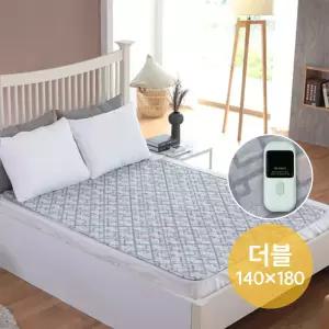 일월 카본매트 체크그레이 워셔블 전기매트 더블 140 x 180cm