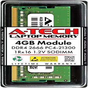 삼성 M471A5244CB0-CTD용 A-Tech 4GB RAM 교체 DDR4 2666MHz PC4-21300 1Rx16 1.2V SODIMM 260핀 메모리