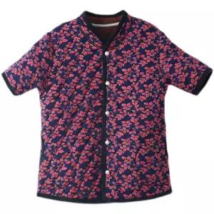 겨울 촌캉스 꽃무늬 김장조끼 할머니 솜 반팔 따뜻한