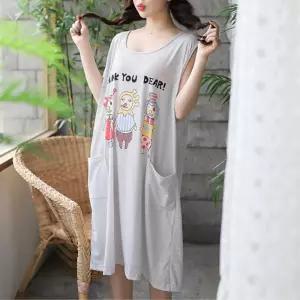 편안한 줄무늬 포켓 나시 원피스잠옷 가을패션 브라이덜샤워 스타일링