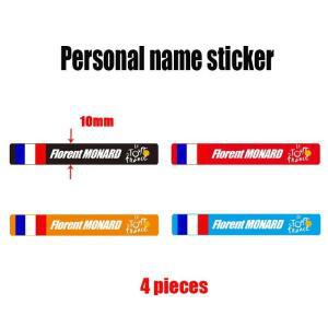 맞춤형 이름 국기 스티커 변색 방지 산악 도로 자전거 헬멧 프레임 탑 튜브 라이더 ID 데칼