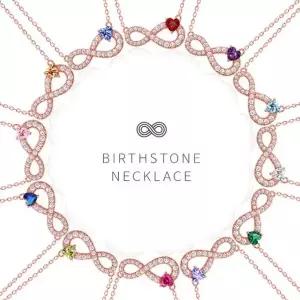 12종컬러 탄생석 뫼비우스 목걸이